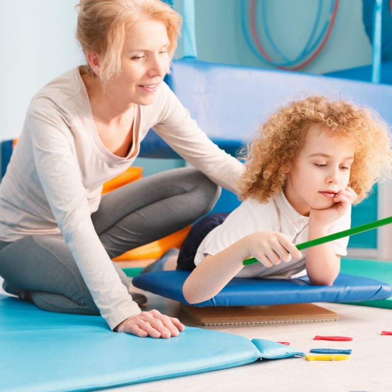 Kid Having Sensory Integration Session