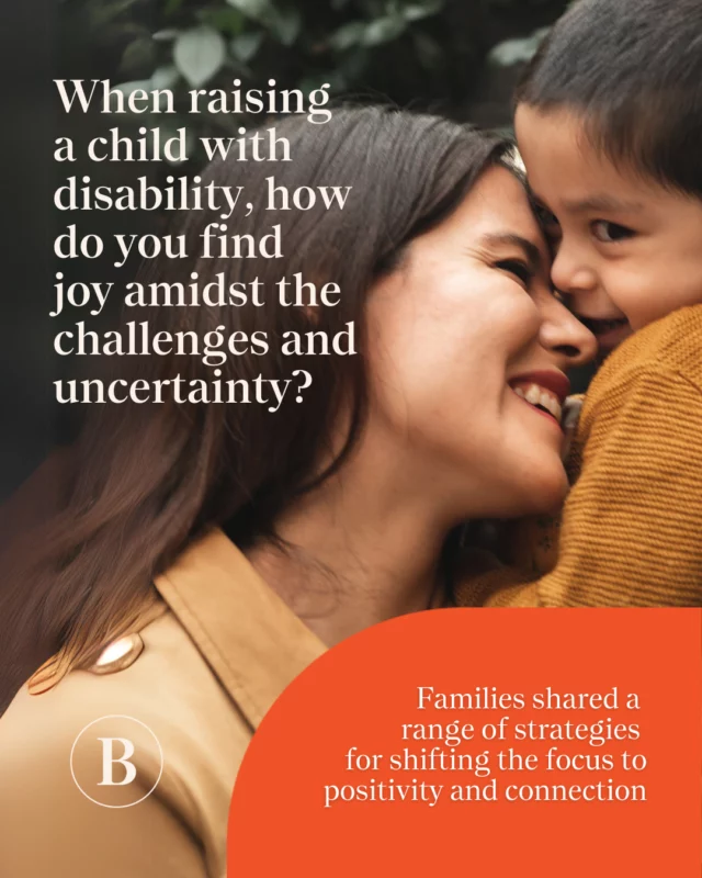 In a recent MyTime with facilitator Kristy Cartan, we explored the topic of Finding Joy and Celebrating Wins. ⁠
⁠
When raising a child with disability, we often face uncertainty and challenges along the way. But it also offers us a front-row seat to our children's immense strength, joy, love and capacity for growth. When we nurture this joy and celebrate all the wins, both big and small, we foster resilience and strengthen our family’s well-being. ⁠
⁠
Swipe ⬅ for some of the group’s insights. ⁠
⁠
Join us for our next Virtual MyTime sessions to connect, share and learn from other families. We’ll be exploring managing carer burnout and practical strategies to gently reduce stress and advocate for yourself without guilt. ⁠
⁠
📅 Tue, 29 Apr, 8pm ⁠
🔗 Register via linkin.bio⁠
.⁠
.⁠
.⁠
#ByFamiliesForFamilies #PeerLed #ParentingDisability #PeerSupport #Belong+Alongside #WalkingWithFamilies #ReframingDisability #SpecialNeedsMum #SpecialNeedsMother #MyTime #DisabilityParenting